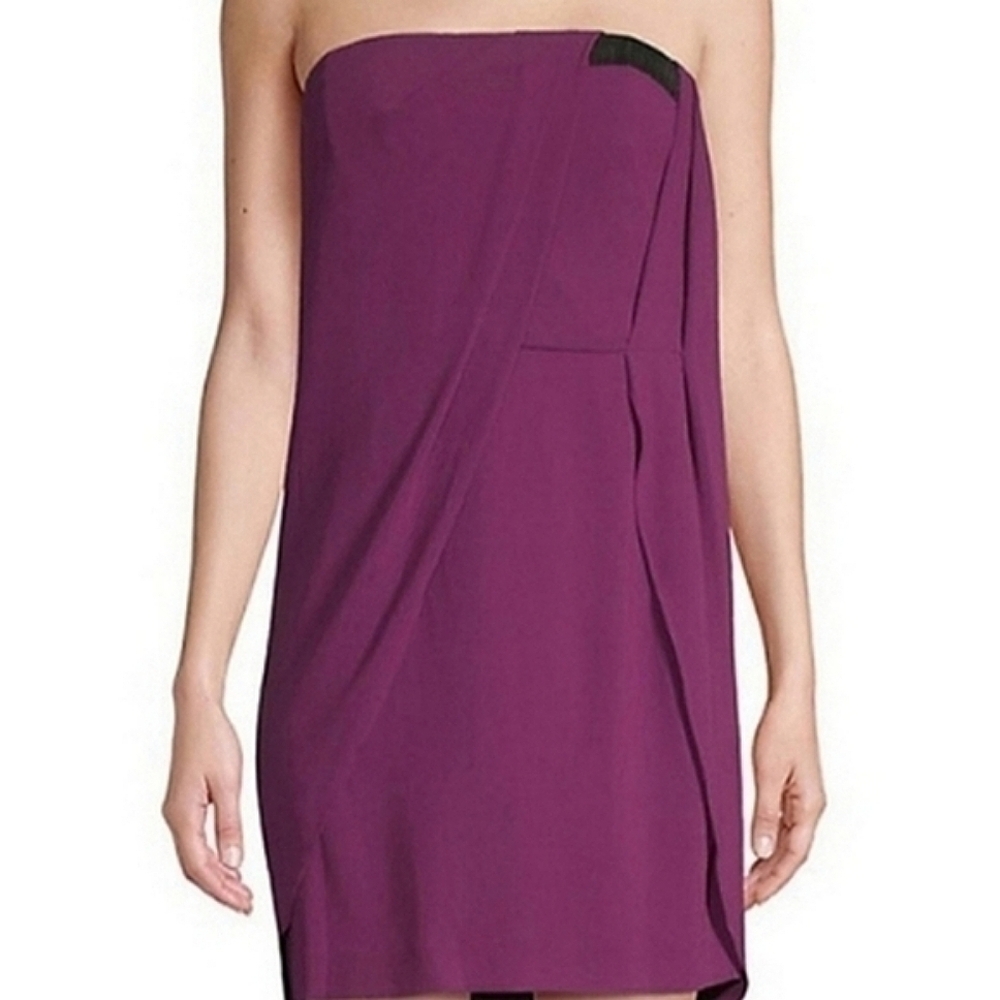 Halston Heritage High Low Bandeau Dress NWT